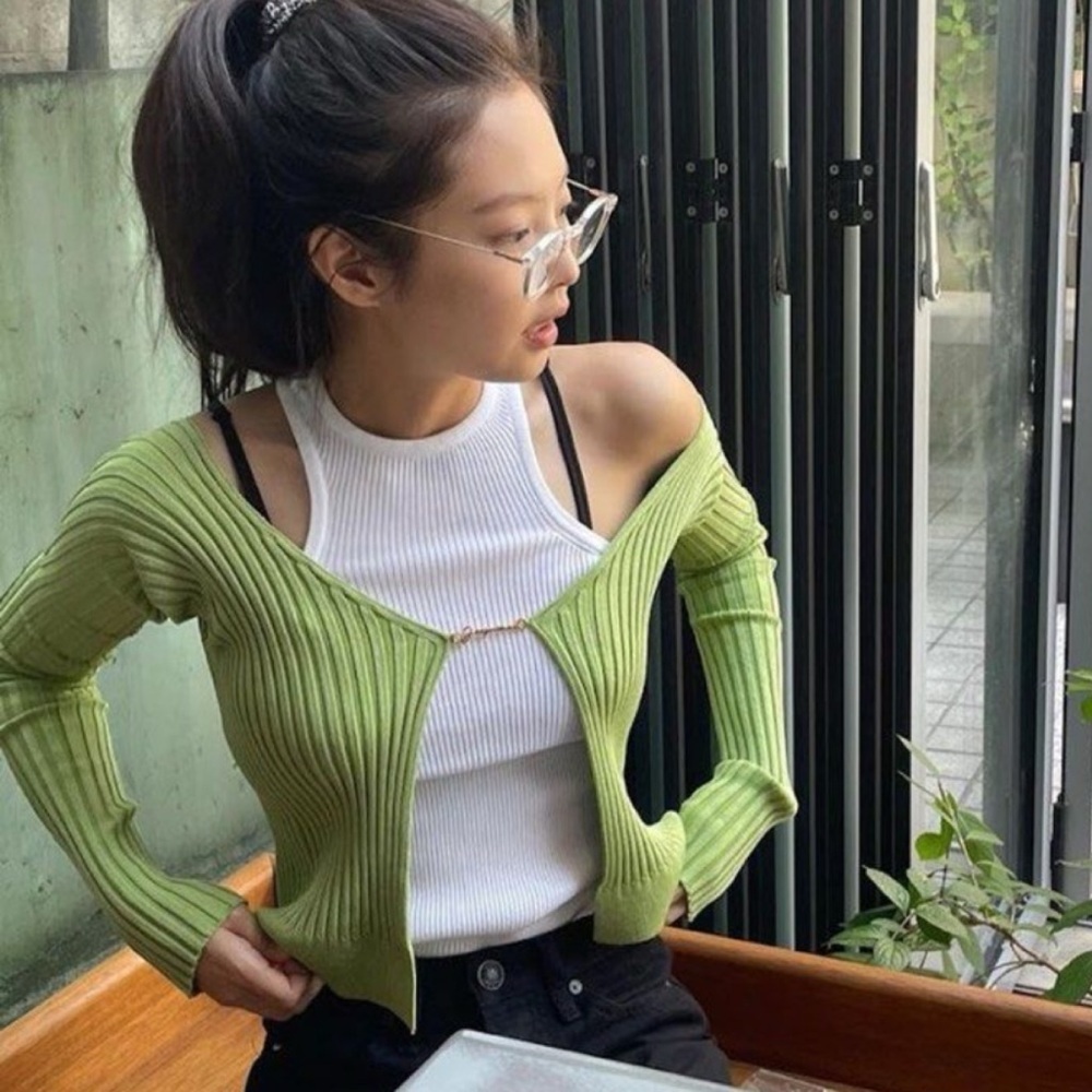 Jacquemus Le Maille Pralù Cardigan in Green Small